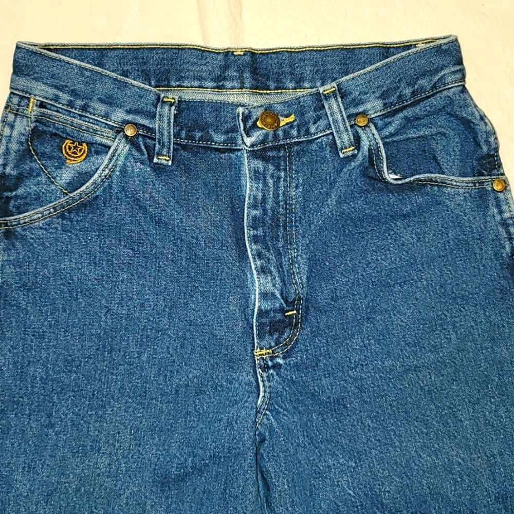 Wrangler pants jeans dark demin fade straight leg cotton pants sz 27 x 31 - Picture 2 of 8